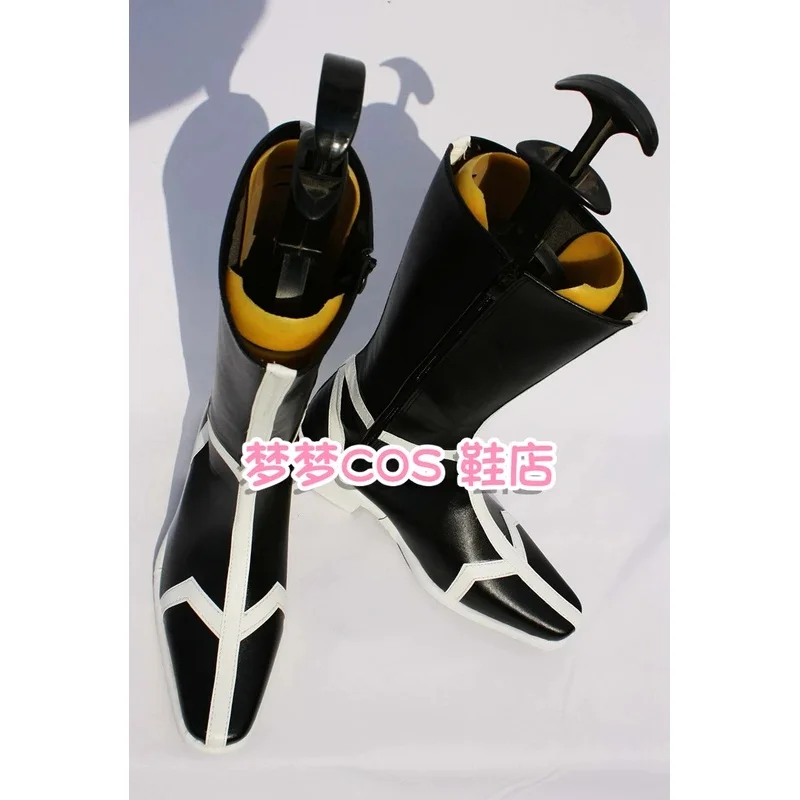 A;3,v;7'd/Bleach Arrancar Zapatos de Cosplay, Botas de Grimmjow Jaggerjack, Botas Negras de Anime para Halloween;4,v;6,h/