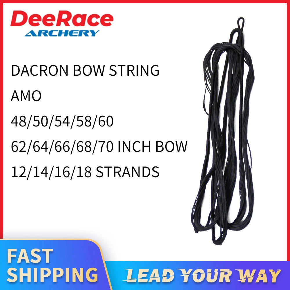 DeeRace Recurve Bow String Dacron Black Material B55 Use For 48