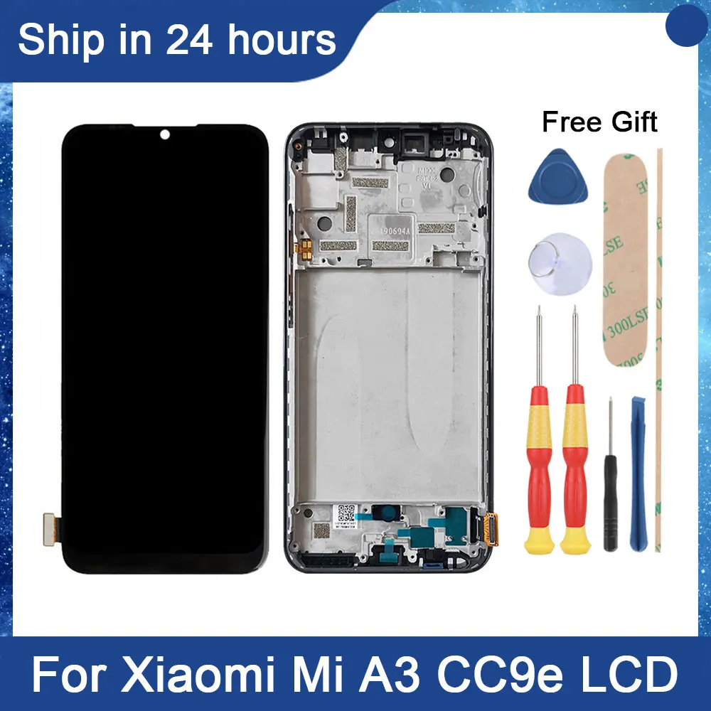 

AiNiCole 6.09'' For Xiaomi Mi A3 CC9e LCD Display Touch Screen Digitizer Assembly M1906F9SH M1906F9SI LCD Screen Replacement