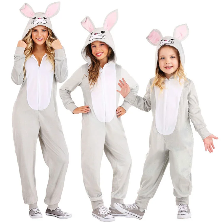 

kids Kigurumis Sleepwear Onesie Cartoon Cute Rabbit Homewear Pajama Girl Boy Party Cosplay Jumpsuit Child Costume