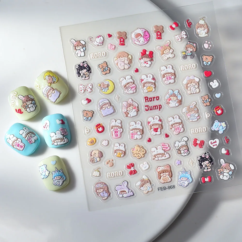 Children Nail Art Sticker Design Decoration For Nails DIY Personalized Sticker Manicure FEB-868