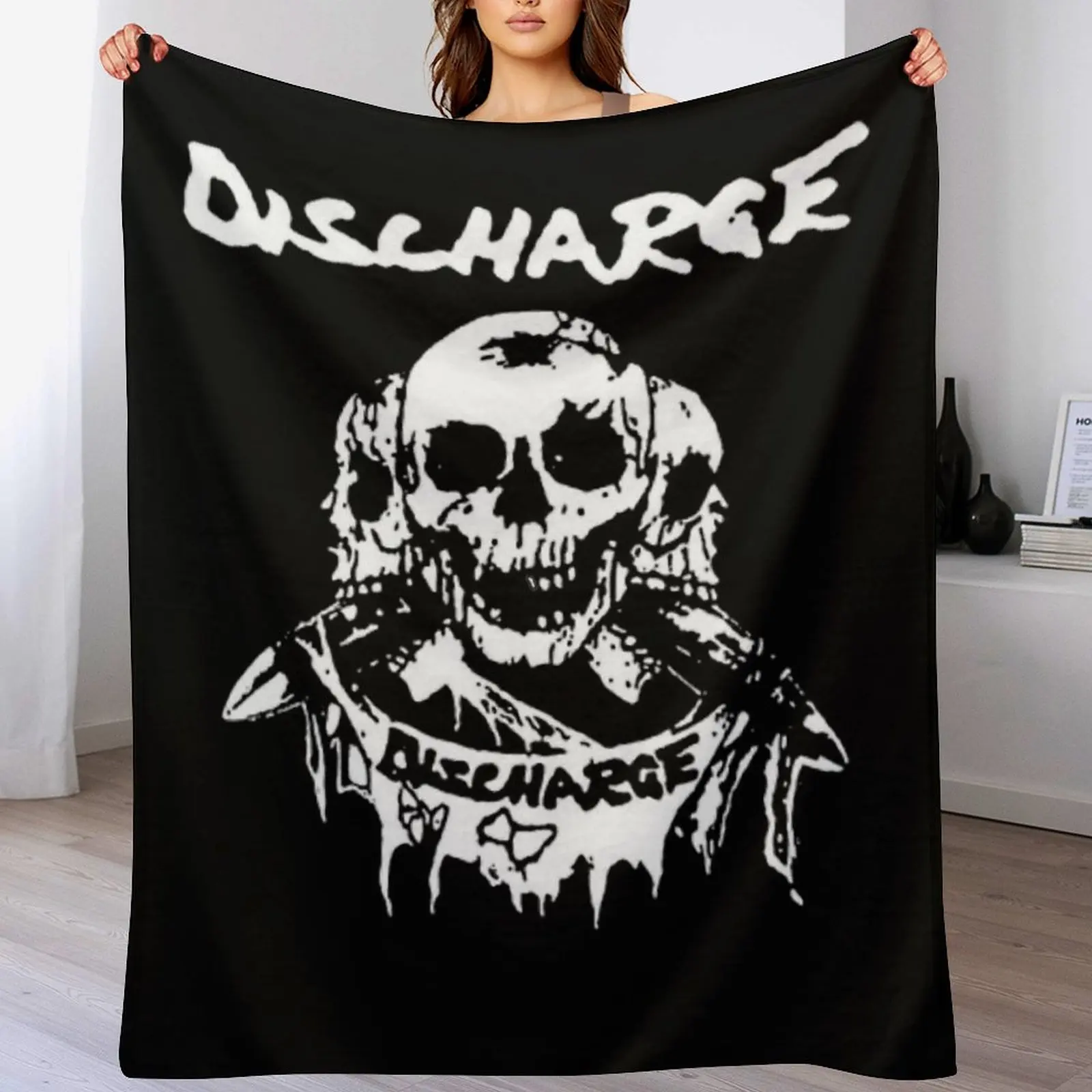 

discharge band punk Classic Throw Blanket Luxurious Soft Fuzzy Blanket for Sofa Bed