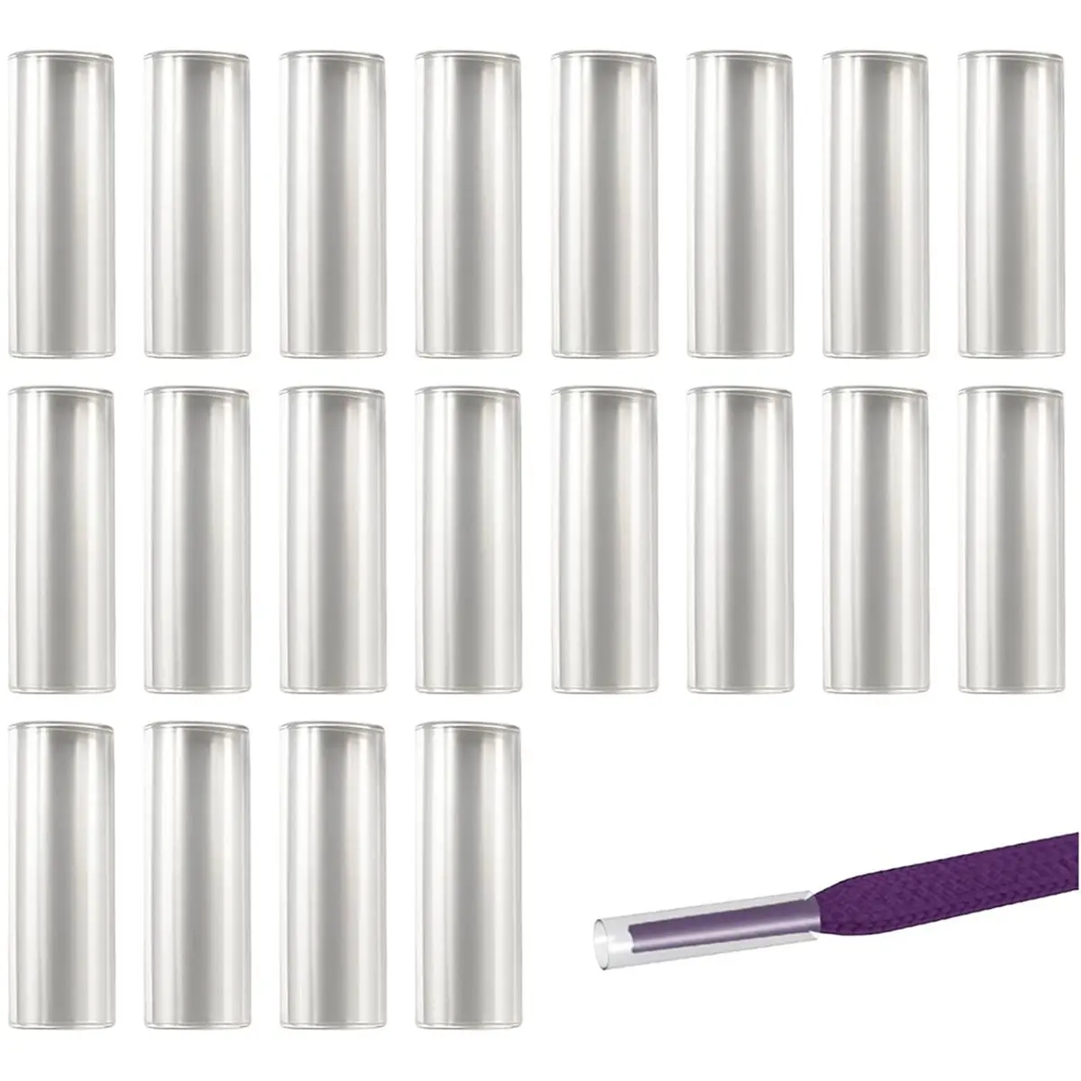 200Pcs Shoelace Tips, Aglets for Shoelaces, Heat Shrink Repair Kit for Damaged Shoelaces, DIY Customization for Shoes