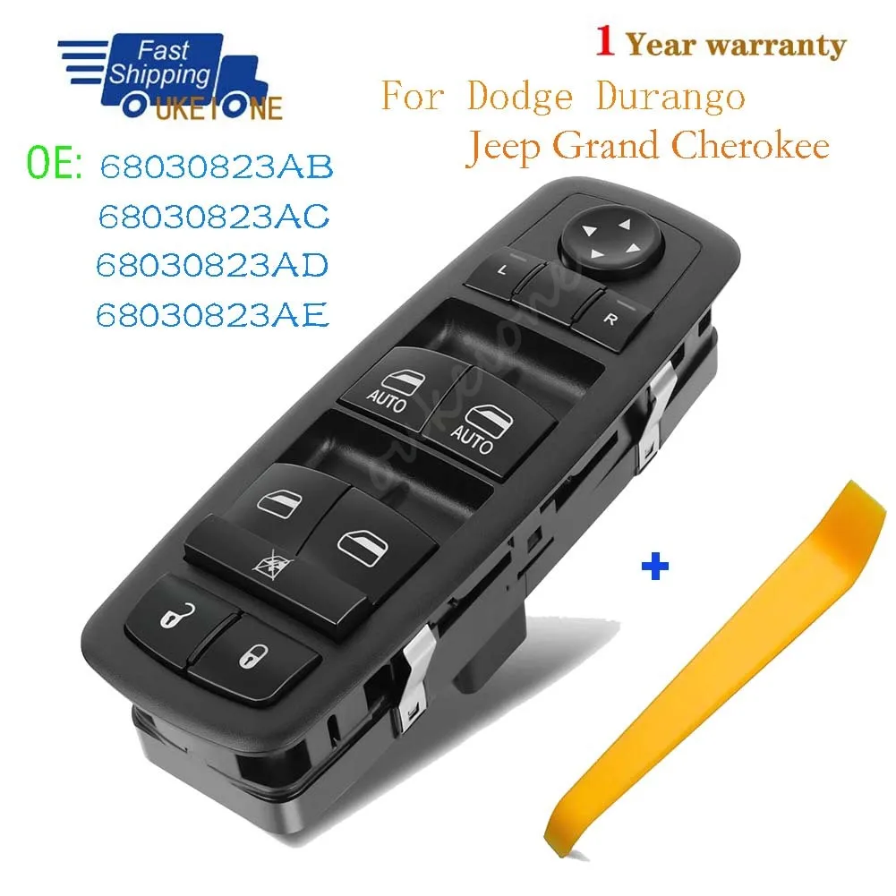 

68030823AB For Dodge Durango Jeep Grand Cherokee 2011 2012 2013 Electric Power Window Switch lifter Control regulator Button