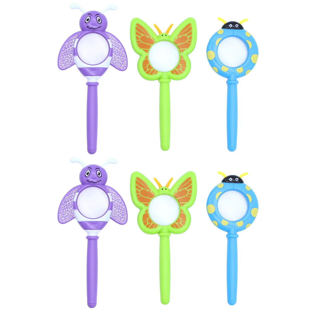 

6pcs Portable Magnifying For Handheld Hd Lens Plastic Insect Shape Educational Tool Durable Safe Fun Learning Observing Plants
