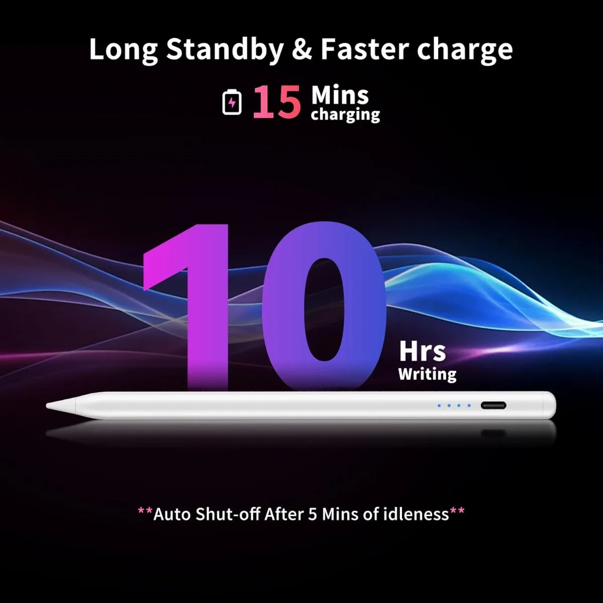 Stylus Pen for iPad, Compatible with Apple iPad 2018-2025,Pencil P6th-10th Generation-2X Fast Charge Compatible  Apple  -White