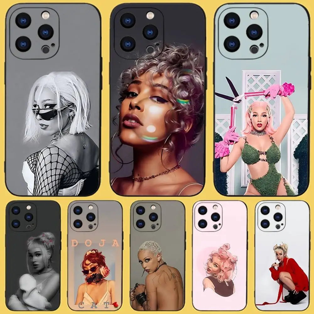 

D-Doja Singer Candy Cat Phone Case For iPhone 17,16,15,14,13,12,11,Pro,Max,Plus,X,XS,SE4,E,Mini,Soft Black Case