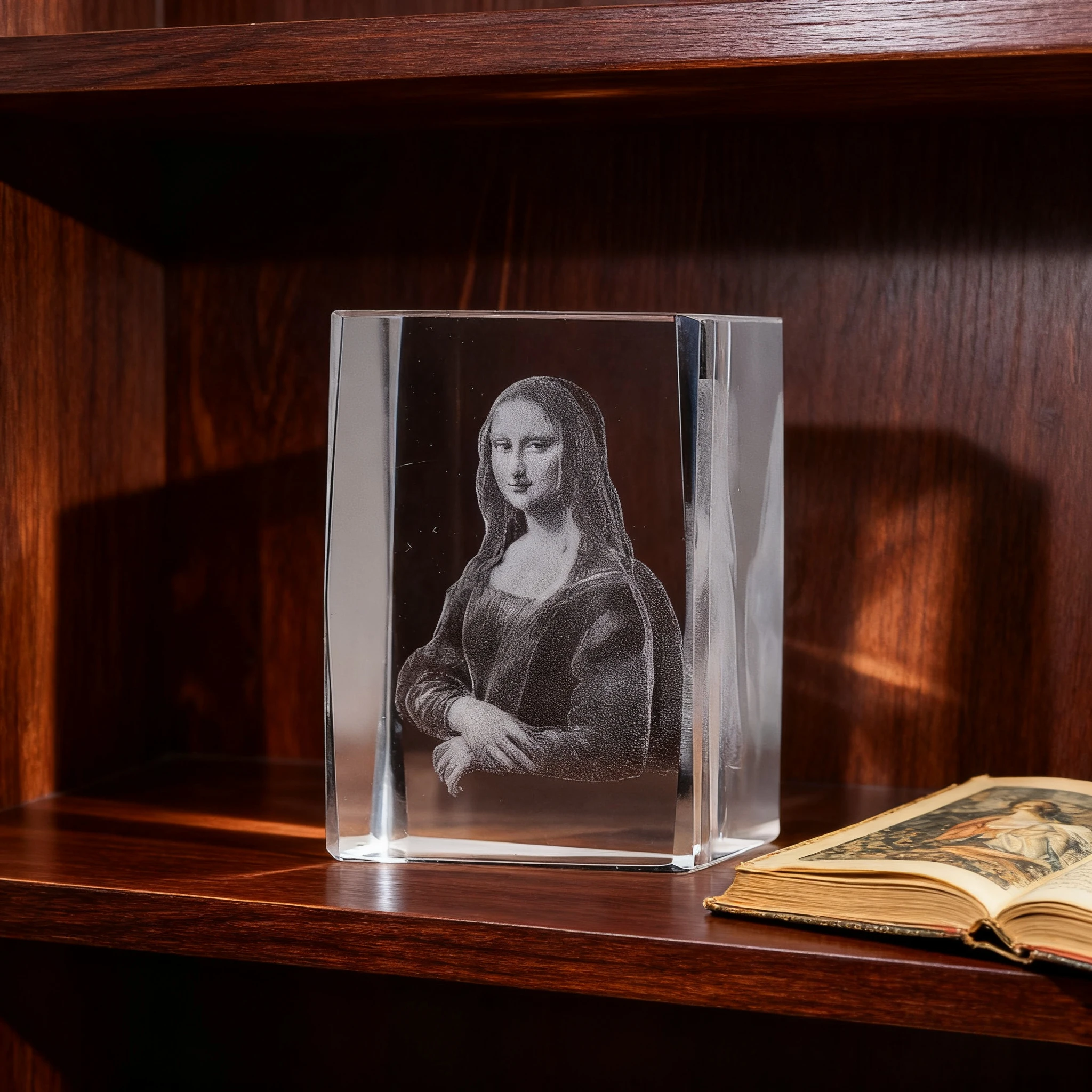 

Хрустальное стекло с гравировкой, знаменитая картина, фигурка, орнамент, художественная 3D резьба, Коллекционная скульптура, украшение для дома, сувенир, подарок