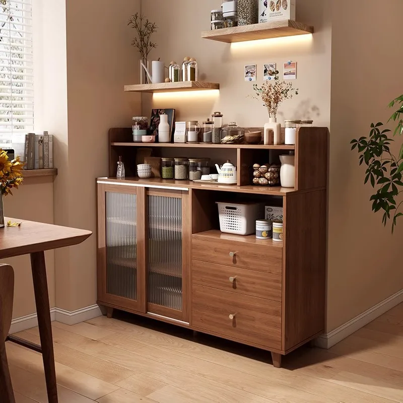 

Dining side cabinet against the wall Integrated Household kitchen Storage cabinet Solid wood tea cabinet Living room locker