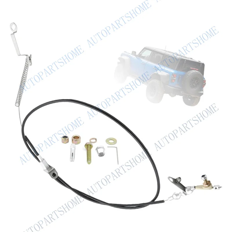 Z... For Ford F150 F-250 Cougar Mustang Kickdown Cable Kit Black Replacement KD-2AODU