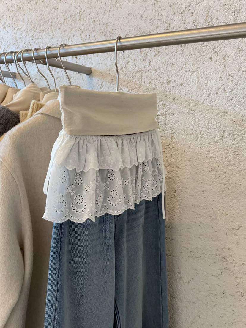 

Юбка из чистого хлопка с вышивкой и кружевом, ажурный дизайн, новая весенняя коллекция, короткая балетная юбка с белой цветочной отделкой, юбка-штора