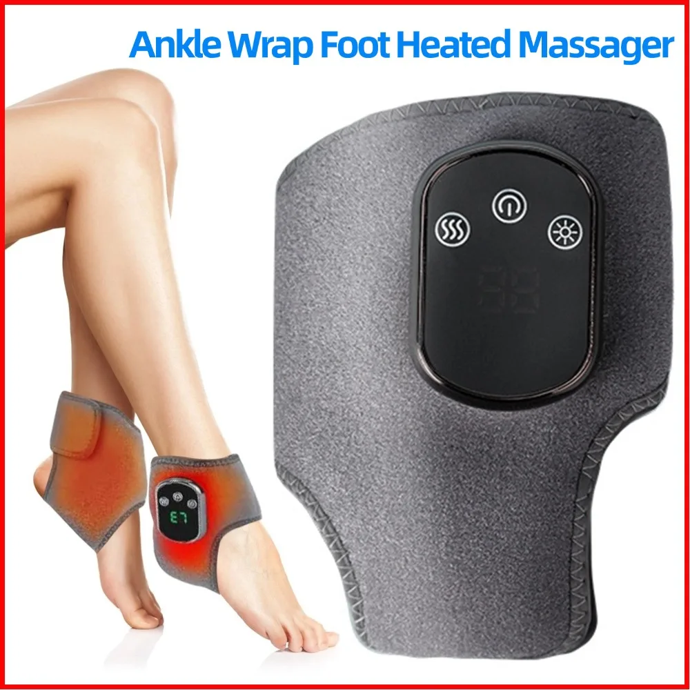 

Электрический тепловой массажер для ног, 3 режима вибрации, 5, уровень нагрева, массажер для горячего сжатия для ног, лодыжки, суставов, защита горячего компресса