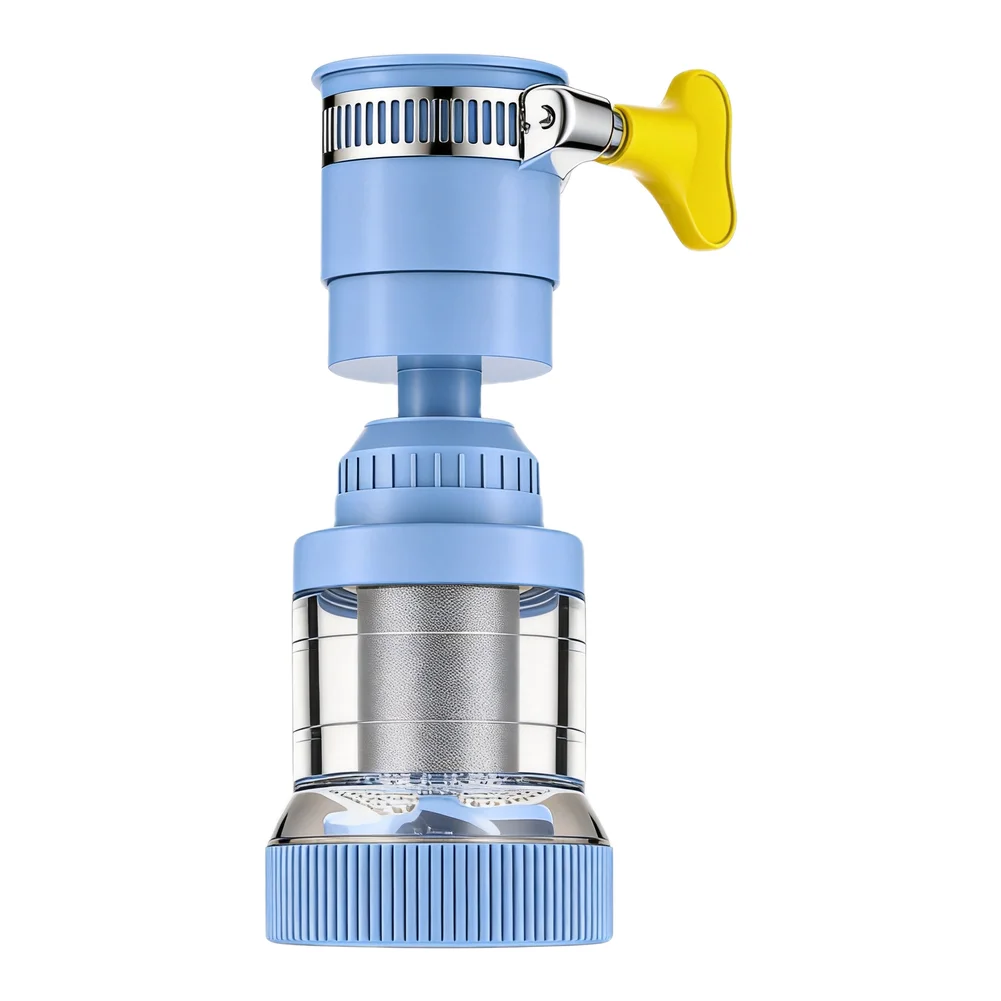360 Degree Swivel Kitchen for tap Filter with Stainless Steel Mesh and 4 Cotton Filtration for Better Flow Control
