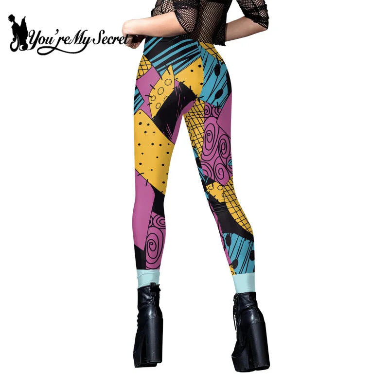 [You\'re My Secret] Women Sexy Girl Sally Leggings Fitness Tights Trousers Halloween Party Horro Zombie Carnival Bottom Female