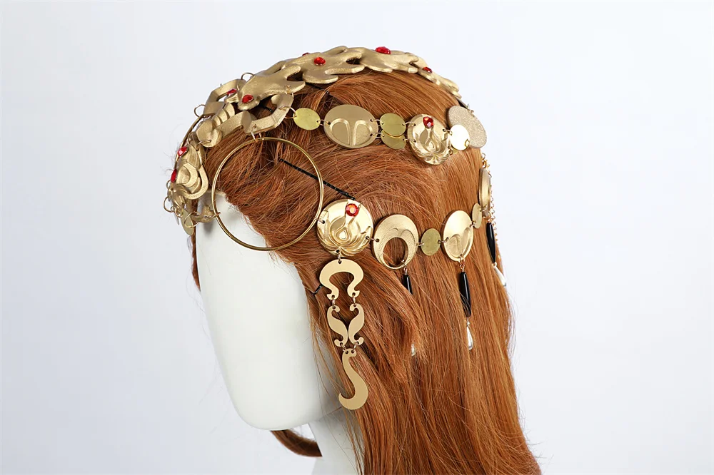 Jogo BG3 Mizora Cosplay Golden Chapelaria Mizora Halloween Cosplay Acessórios