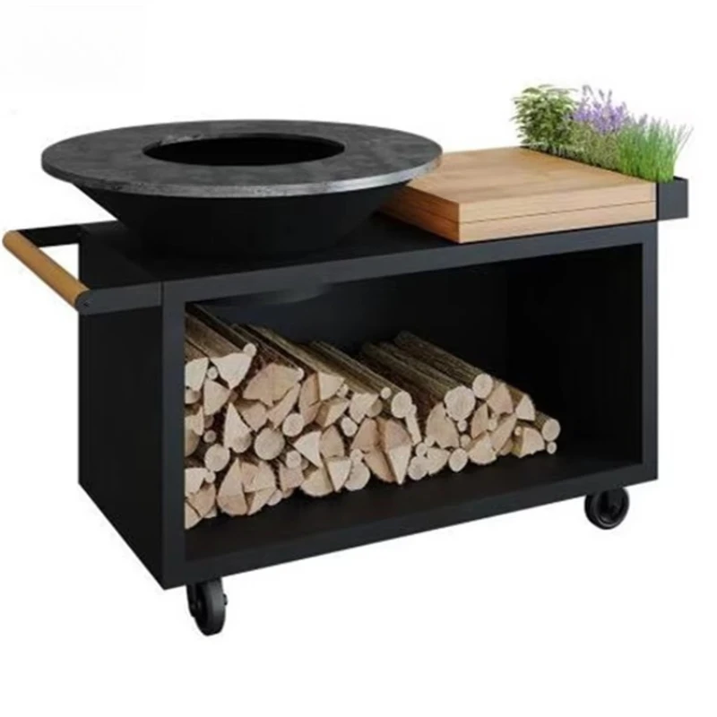 Corten Steel Barbecue Cooking Firepit Grills BBQ Rusty Small Barbeque Pit