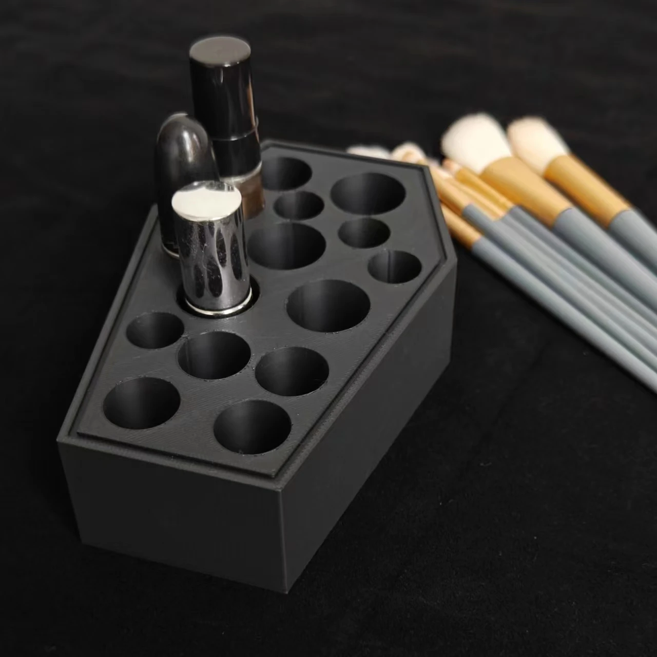 1 PC Halloween Black Coffin Treasure Bead Cosmetics Decoration Storage Box, Creative Home Decoration Storage Display Box