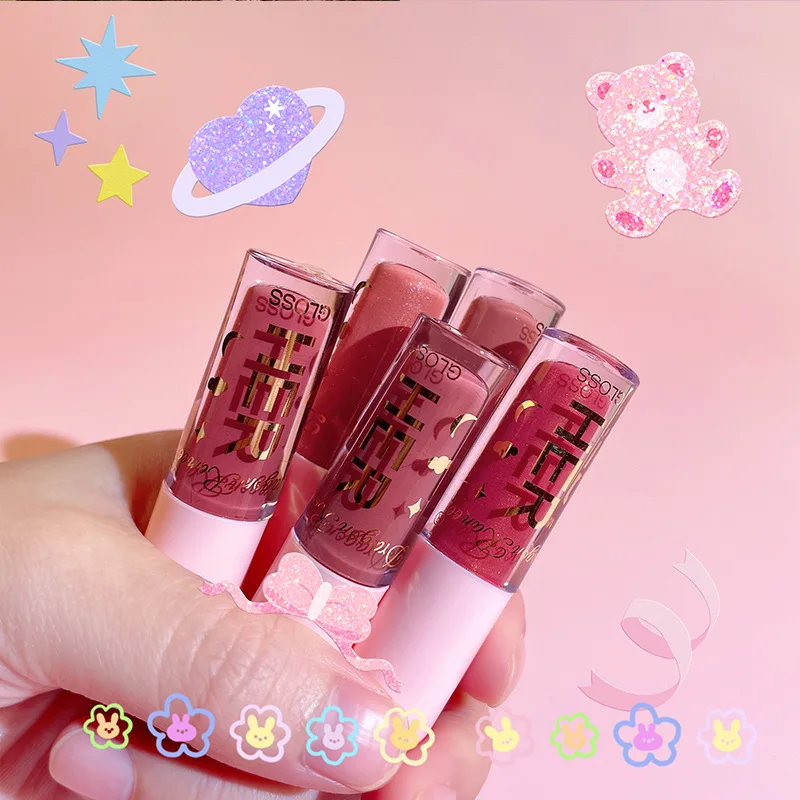 Gia Mirror Lippenstift, feuchtigkeitsspendend, sexy Lippen, praller, langlebig, glänzender Lipgloss, Lippentönung, glänzend, rot, sexy Lippentönung, Damen-Lippen-Make-up