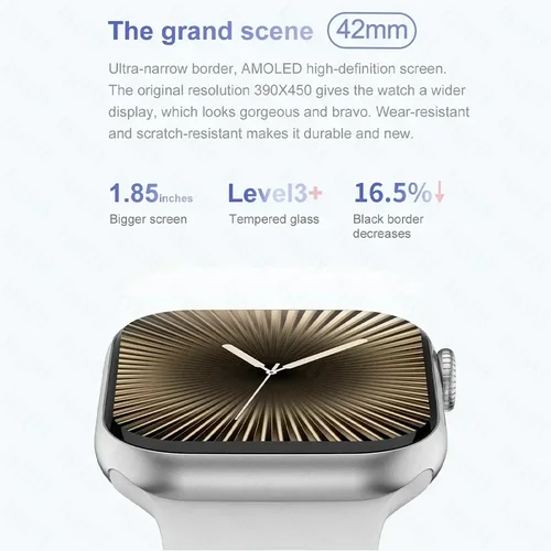 Imagen 2 del producto 2025 nuevo Original para Apple Watch X Mini reloj inteligente hombres HD AMOLED 4GB de memoria música 3D envolvente BT llamada relojes inteligentes impermeables