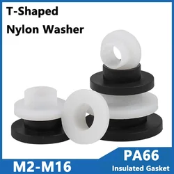 M2-M16 T-Shaped Nylon Washer Plastic Step Spacer Concave Convex Screw Bushing Sleeve Insulation Gasket