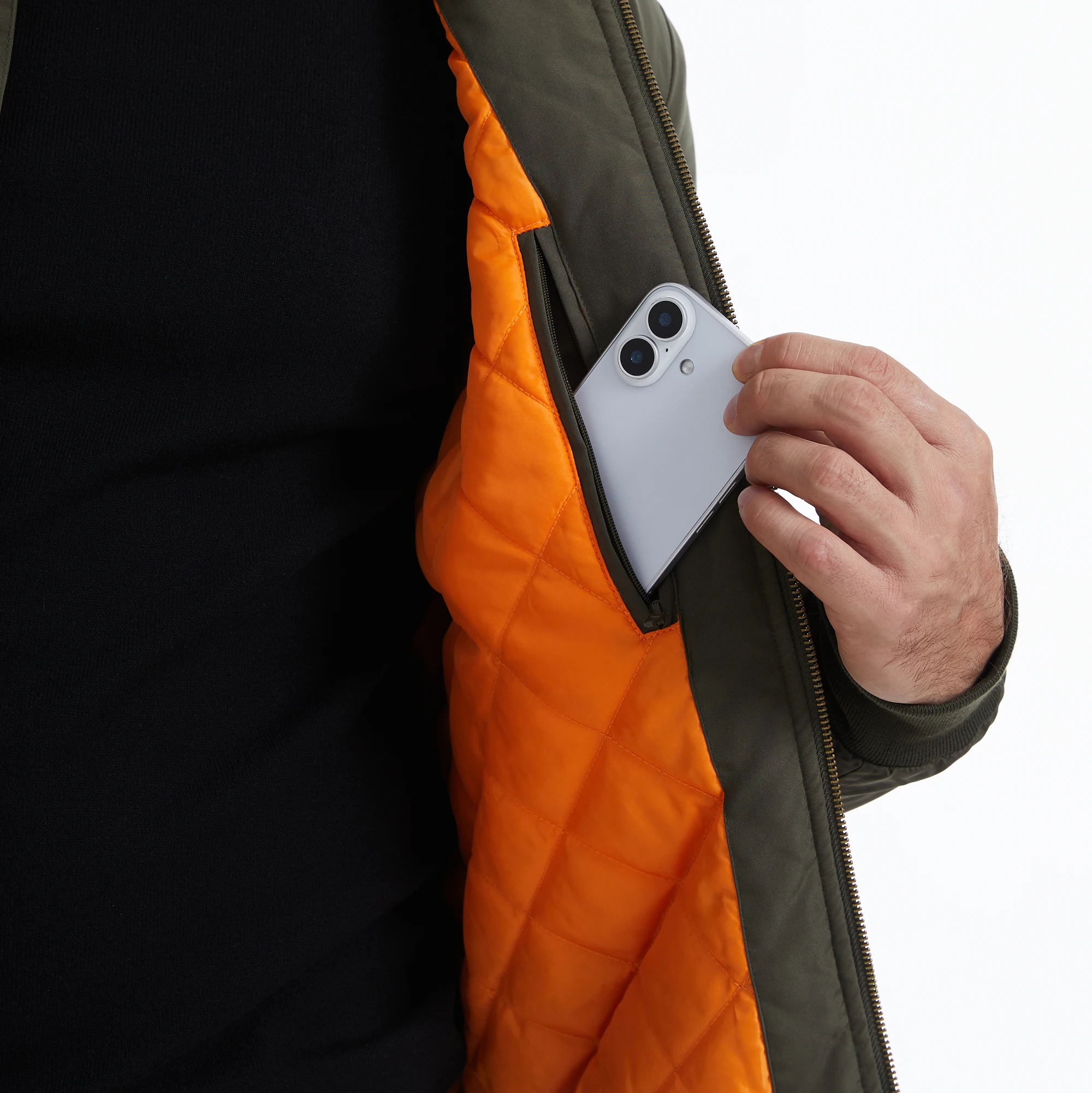 Herbst-Winter-Herren-Bomberjacke, Warme Windjacke mit Vollreißverschluss, Militär-Pilotenjacke, Lässige Winddichte Outdoor-Jacke – Detail 25
