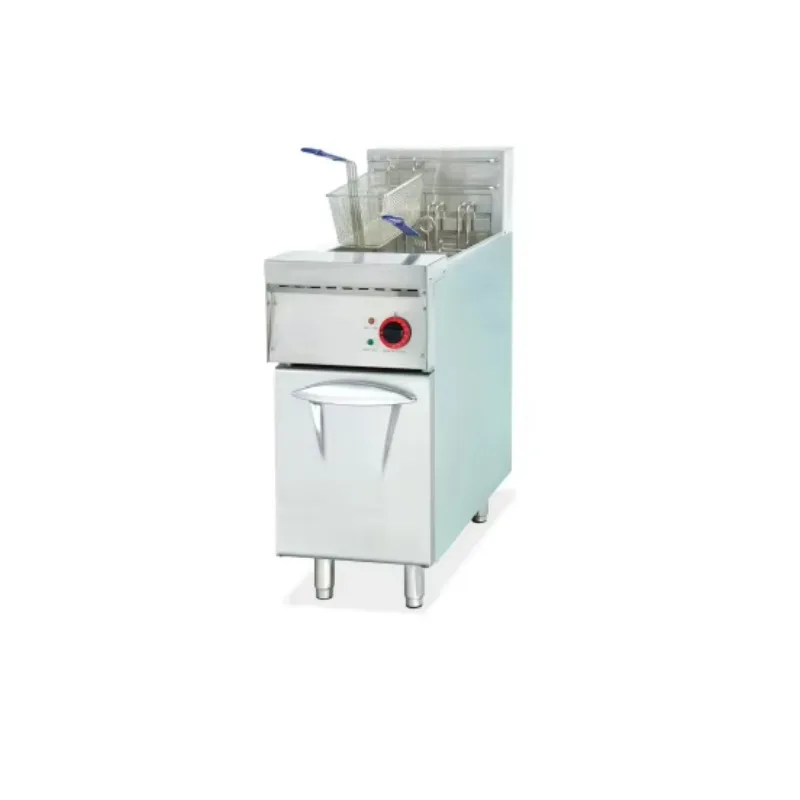 

New Product 28L 1-Tank 2-Basket Electric Fryer With Cabinet Good Quality Catering Equipment More Durable
