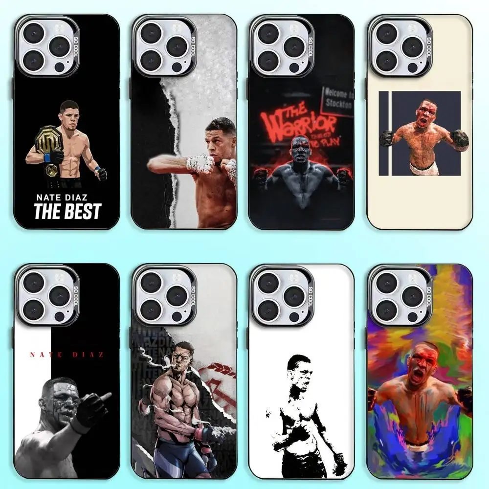 

N-Nate D-Diaz Boxing Phone Case For iPhone17,16,15,14,13,12,11 Plus,Pro Max Black Candy Matte Shockproof Cover