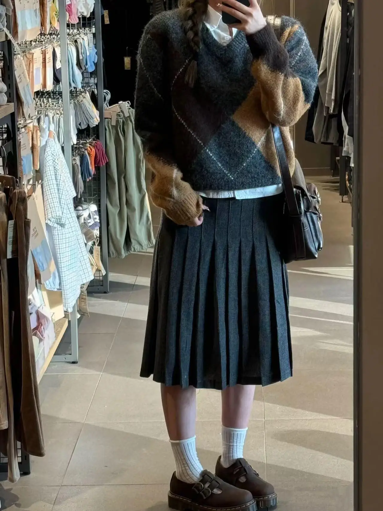 Autumn Winter New Arrival Women's Lazy Sle Patchwork Color Blo Print V-Ne Long Sve Knitted Sweater Casual Comfortable