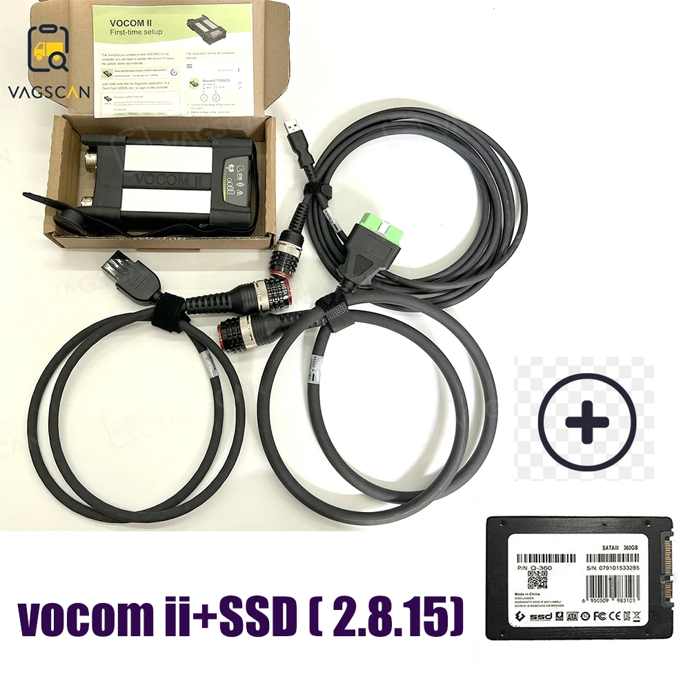 PTT V2.8.150 SSD For VOCOM II Vocom2 88894000 Heavy Duty Truck Diagnostic Tool with 2.8.150 VOCOMII  For Renault/UD/Mack/V-olvo