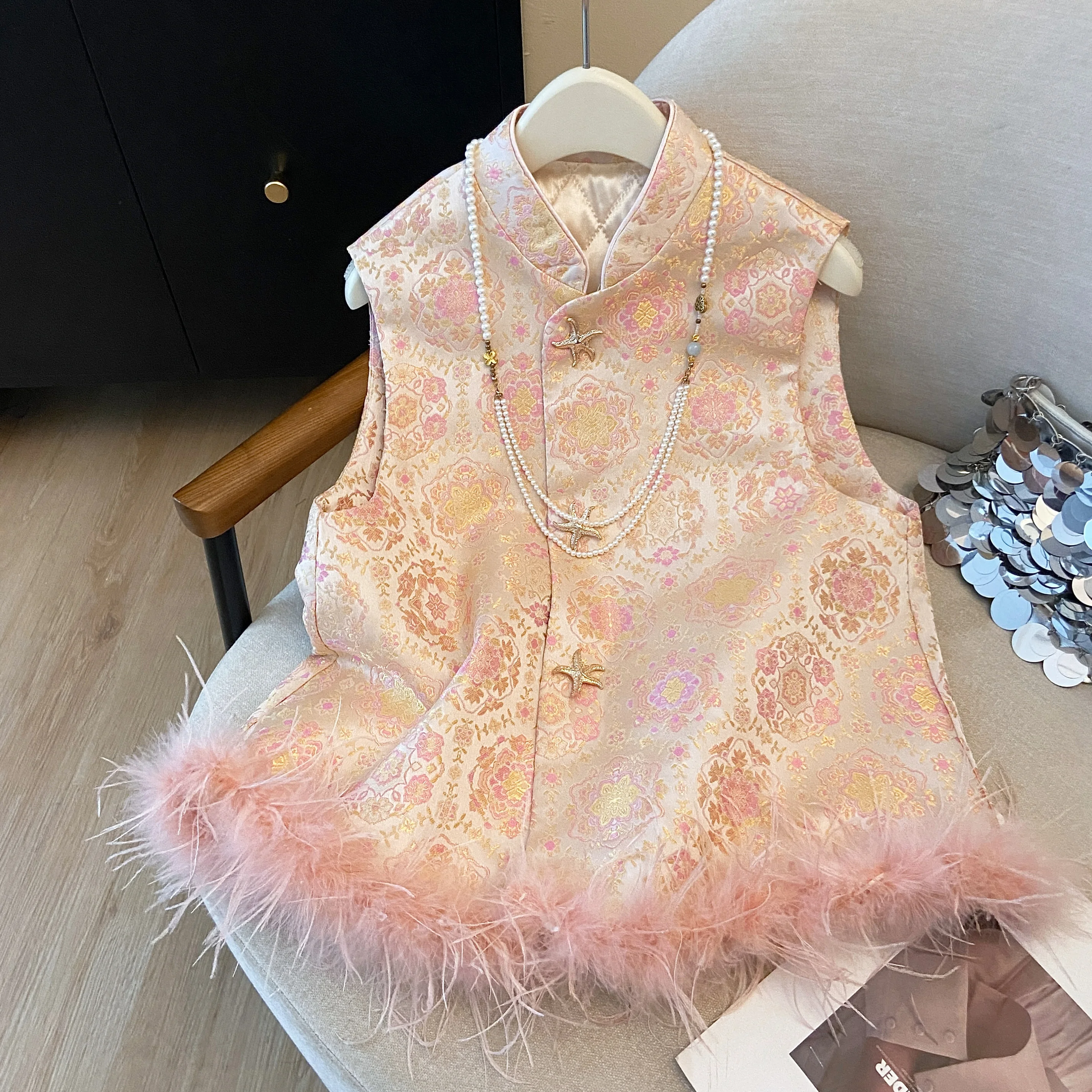 

plus Size Women's Slimming Cotton Jaet Vest Traditional Chinese Sle Commute Wind Thiened Winter Series Single Button