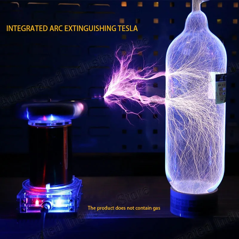 New Music Tesla Coil SSTC Product High-frequency Generator Ignition Lightning Model Integrated Arc Extinguishing Tesla 20cm