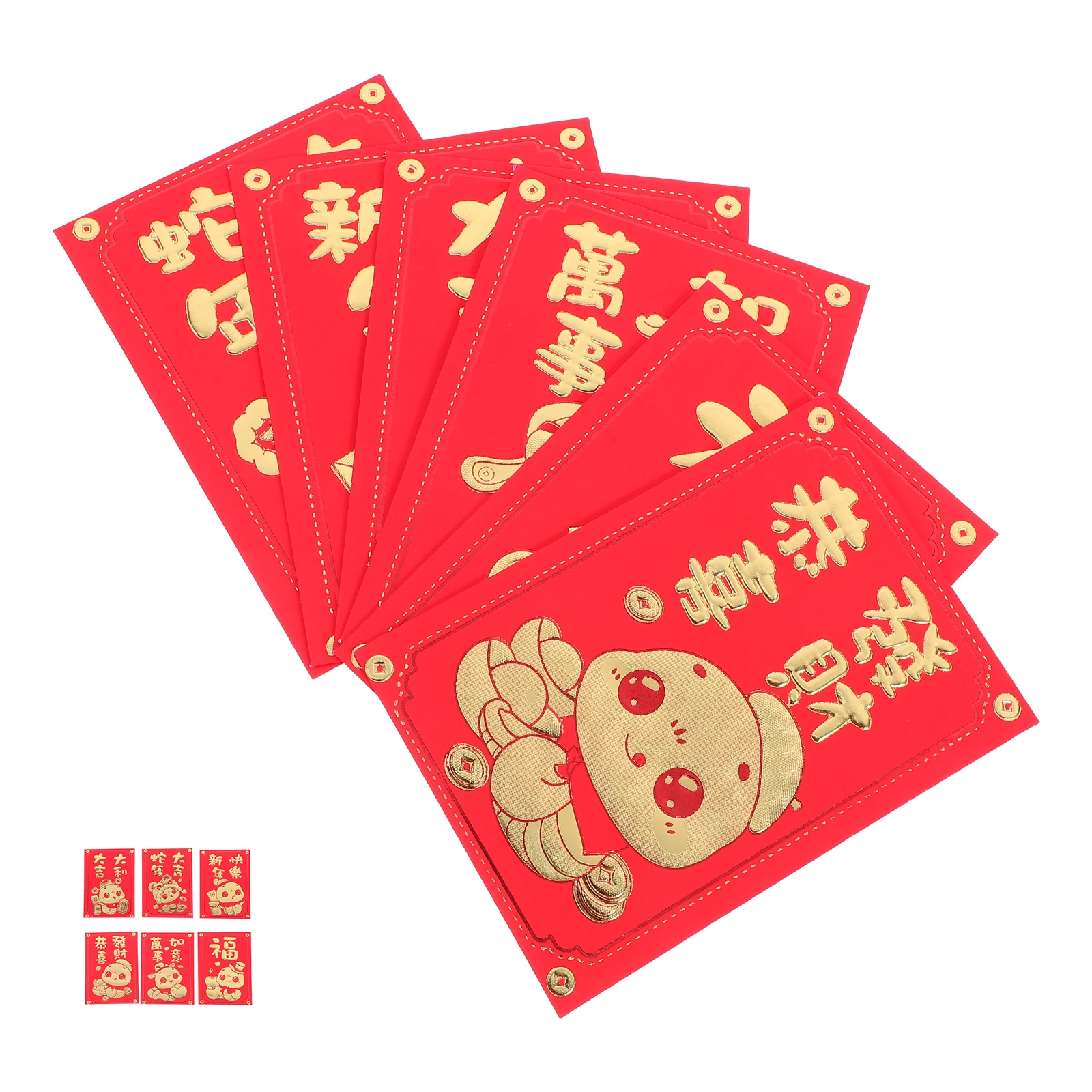 

60 Pcs Cartoon Red Envelopes Chinese Style Snake Year Lunar New Year Decorations Lucky Money Envelopes Prosperity