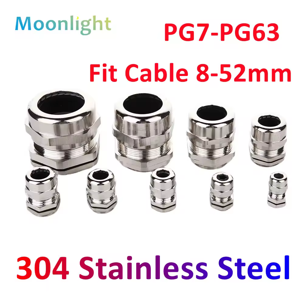 Presse-étoupe étanche en acier inoxydable 304, joint métallique IP68 ical7 ical9, ical13.5 ical16, joint de câble FiosphSeal Fit 3-52mm, 1PC