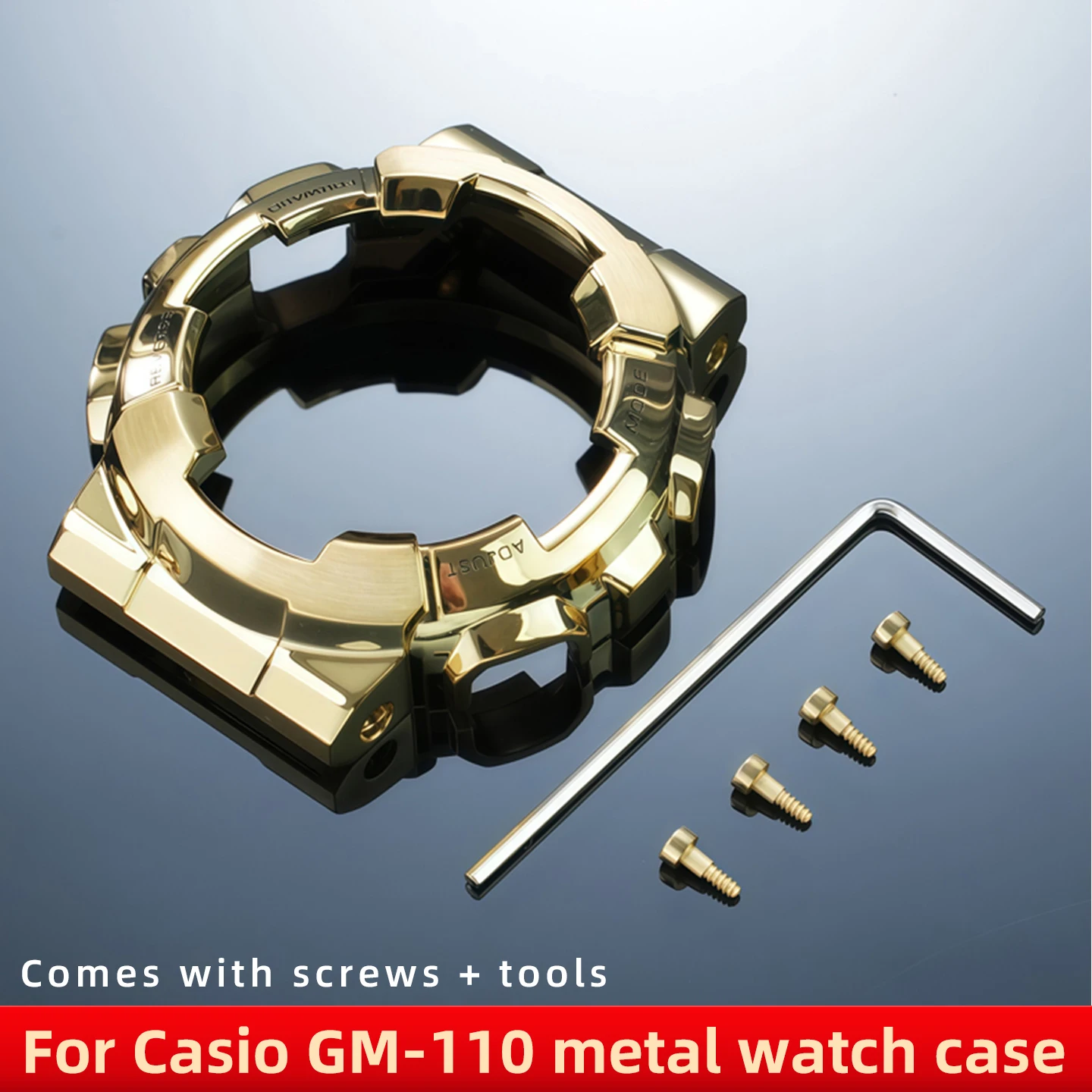 

Металлический корпус для часов Casio GM-110, модифицированный, из нержавеющей стали, аксессуары для мужских часов GM-110.