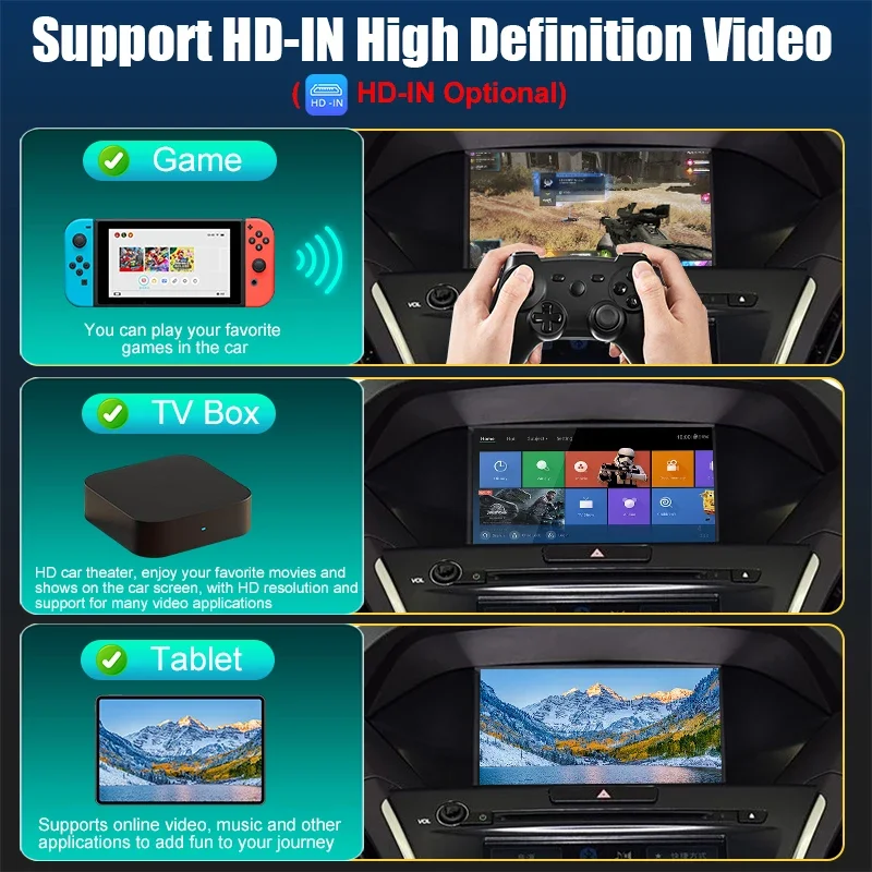 Car Ai Box Wireless Carplay Android Auto For Acura YD3 MDX TLX ILX RLX 2014-2018 Dual Screen Original Screen Support Mirroring