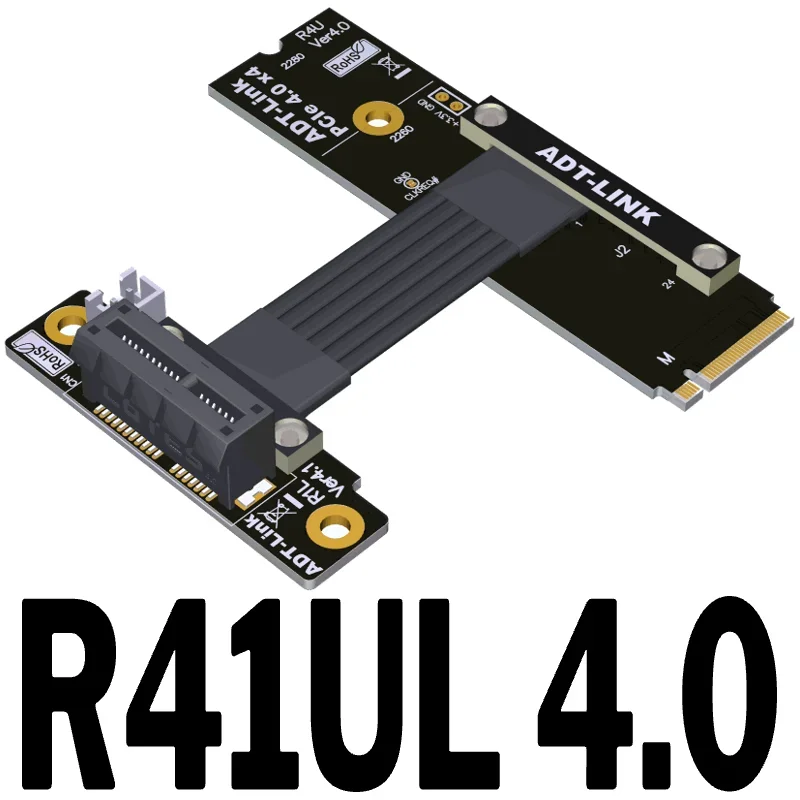 Cable adaptador extendido PCIe x1 PCIE 4.0x1 ADT de velocidad completa con puertos NVMe SSD