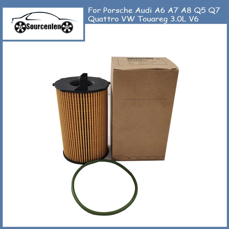 059198405 Engine Oil Filter for Porsche Audi A6 A7 A8 Q5 Q7 Quattro VW Touareg 3.0L V6 958.107.222.20,057 115 441 B 059115561D