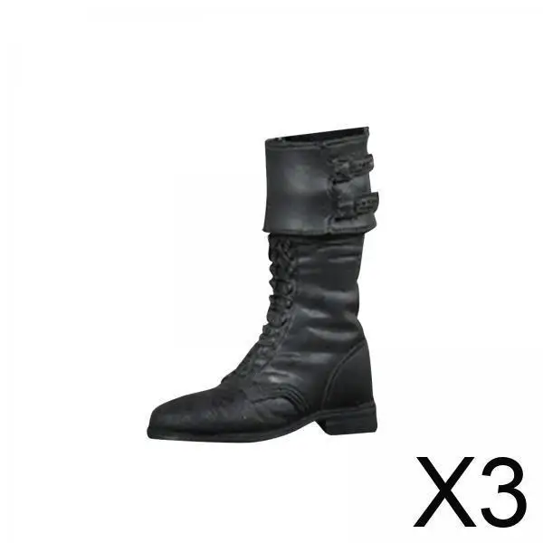 3x 1/6 남성용 중간 길이 부츠 패션 코스프레 레트로 피규어 부츠 12인치 액션 피규어 액세서리 코스튬
