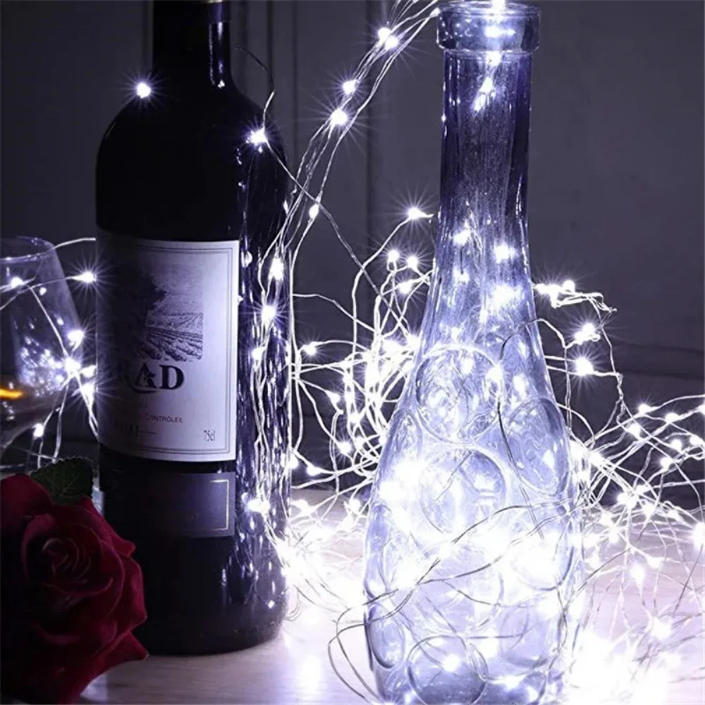 5pcs 2m Copper Wire LED String Lights Holiday Fairy Lights Garland Christmas Tree Decor Wedding Party DIY Natal Navidad 2021