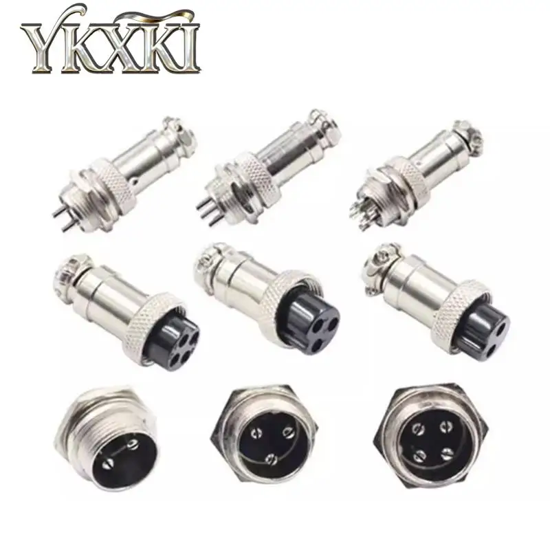 2-5PCS GX16 2P 3P 4P 5P 6P 7P 8P 9P 10Pin Male/Female Docking Aviator Aviation Plug Rear Nut Socket Connector