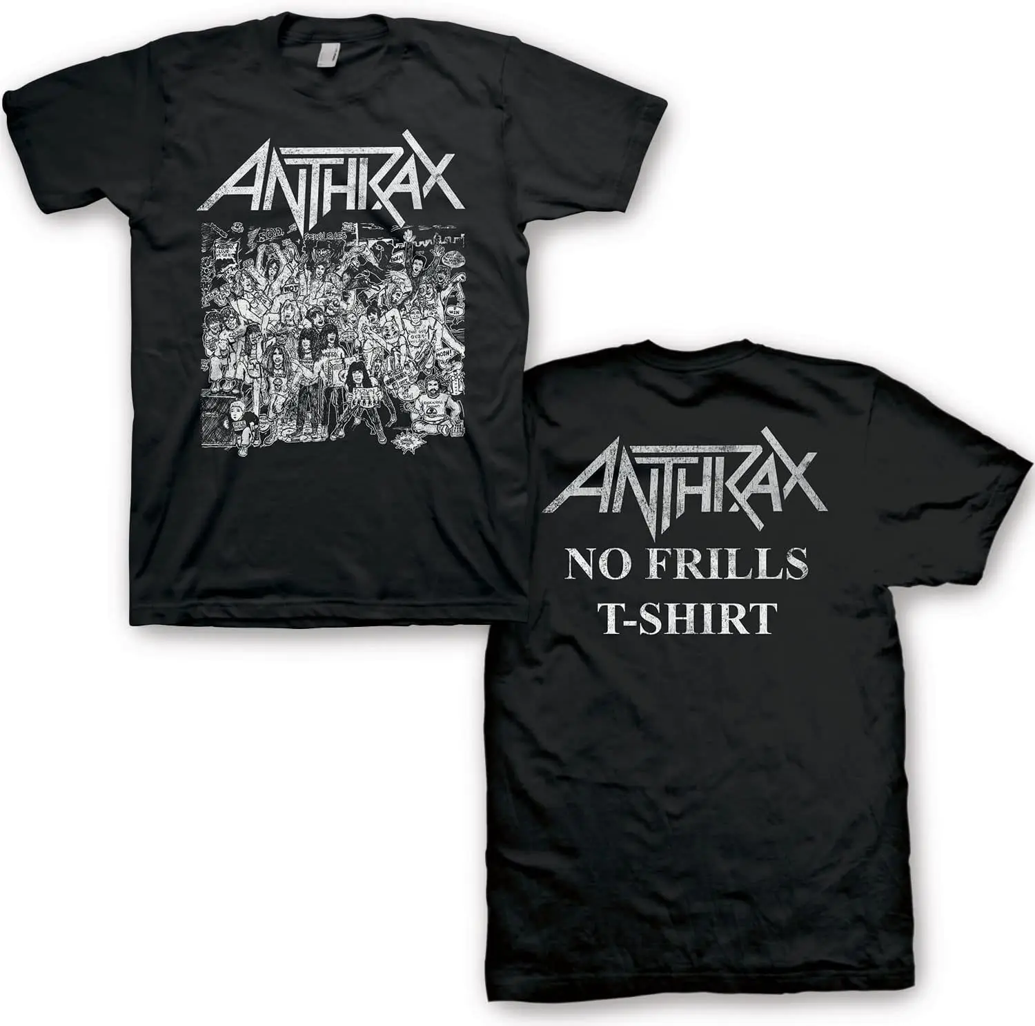 

Anthrax Men's No Frills T-Shirt Black | Officially Licensed Merchandise