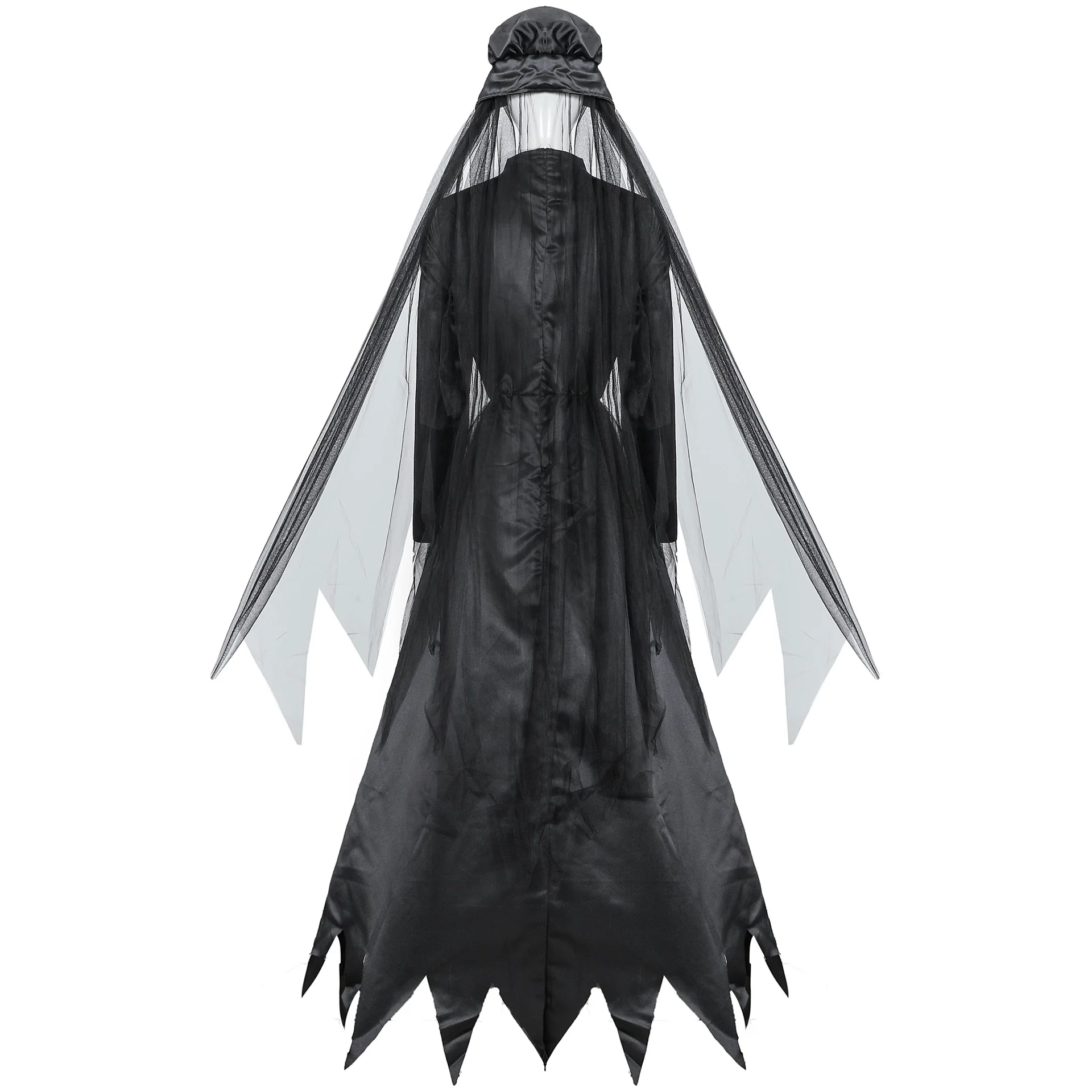 Costume Cosplay de Vampire pour femmes, robe à capuche, Cape du jour des morts