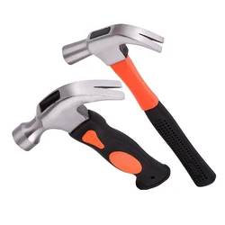 Multi Functional Sheep Horn Claw Hammer Tool Head Small Hardware Carbon Steel Hammer Wrapped Rubber Forging Manual Tools