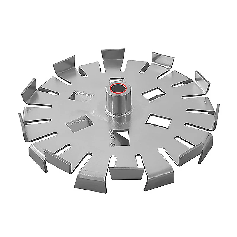 Pneumatic Mixer Impeller Turbine Upper Lower Tooth Stainless Steel Dispersion Impeller 25/30/35mm Inner Hole Anti Rust Solid
