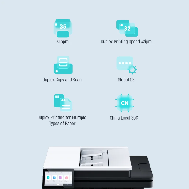 Automatic duplex printing black and white laser printer home and commercial office copy scanning  laser