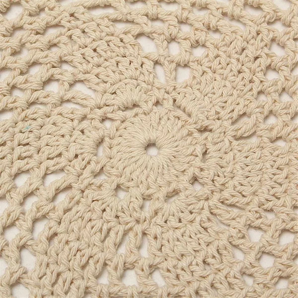 12Pcs Vintage Cotton Mat Round Hand Crocheted Lace Doilies Flower Coasters Lot Household Table Decorative Crafts Accessories