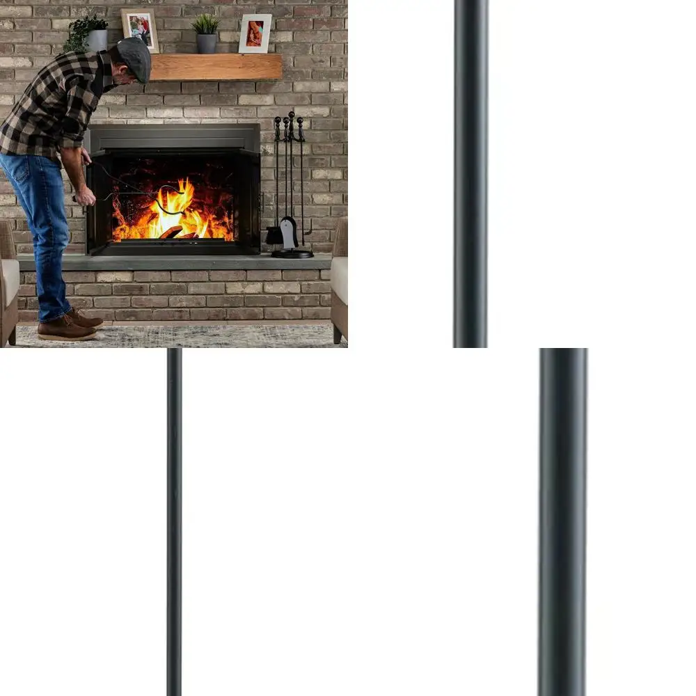 

5-Piece Black Iron Fireplace Tool Set with Ball Handles - UniFlame F-1625