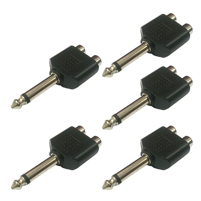 

Easy to Use 6.35mm Plugs to Sound Adapter for Home Studio Use Portable and Secure Sound Connection Accessory