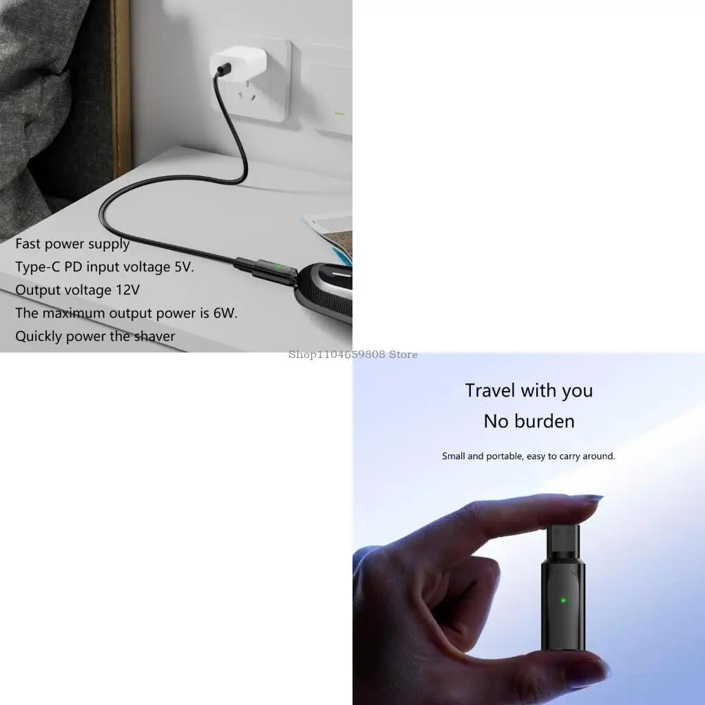 

Electric Shaver Charging Adapter - 5V to 12V Type C Converter for XT HC Series