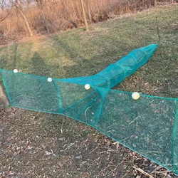 Lawaia Shrimp Cage with Iron Chain, Trap Net, Folding Fishing Cage, Foam Float, Small Mesh, No Chain, 1m, 2m, 3M